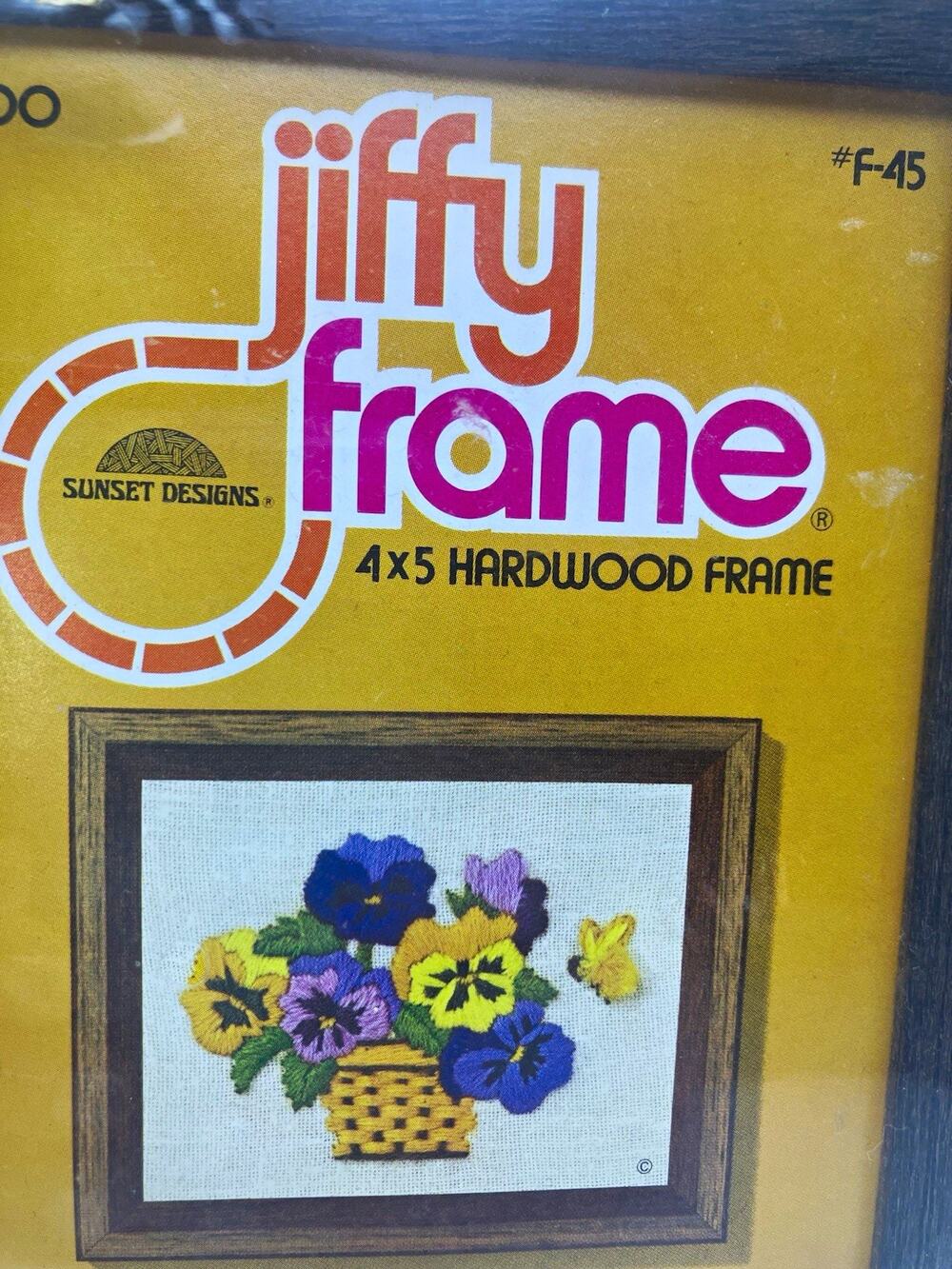 Sunset Designs 4x5 Hardwood Box Photo Frame Brown Square Jiffy Frame F-45